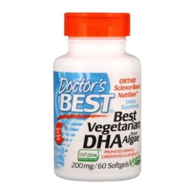 Doctor’s Best Vegan DHA from Algae 200mg 60 Veggie Softgels