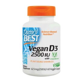 Doctor's Best Vegan D3 2500IU (60 Veggie Capsules)