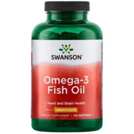 Swanson Omega-3 Fish Oil 150 Softgels - Lemon flavour
