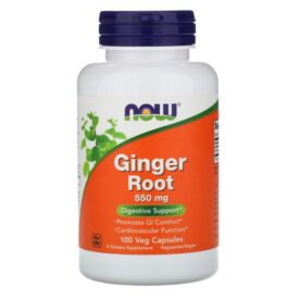 NOW Supplements Ginger Root 550 mg (100 Veggie Capsules)