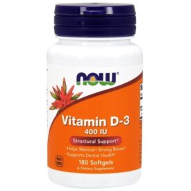 NOW Supplements Vitamin D-3 1.000 IU (180 Softgels)