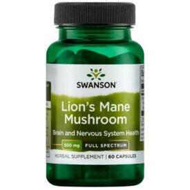 Swanson Lion's Mane Mushroom 500mg 60 capsules