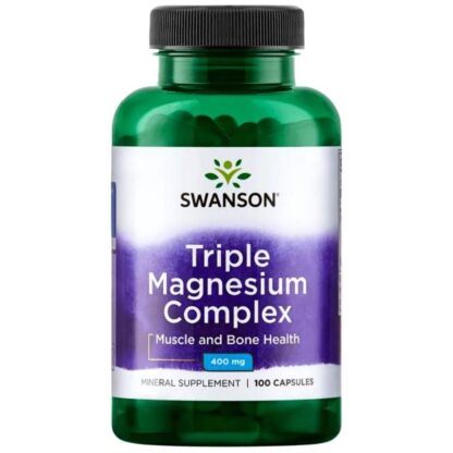 Swanson Triple Magnesium Complex 400mg 100 Capsules