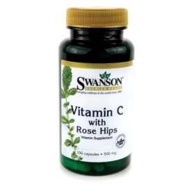 Swanson Vitamin C with Rose Hips Extract 500mg, 100 Tablets