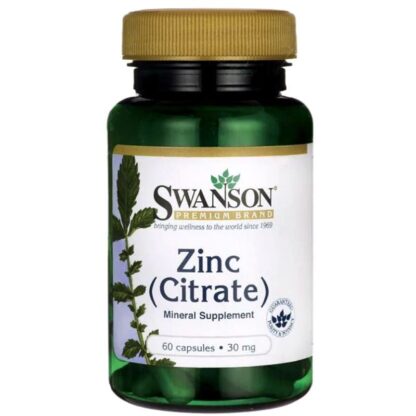 Swanson Zinc Citrate 30mg 60 Capsules