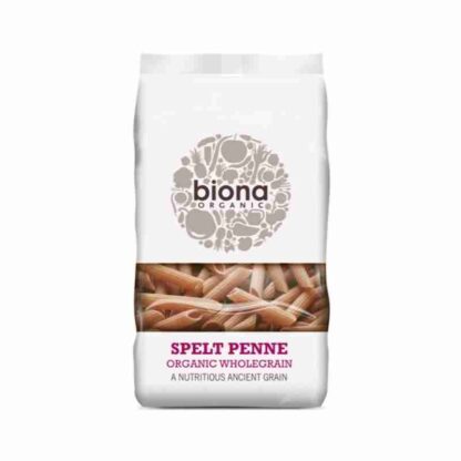 Biona Organic Spelt Penne Pasta Wholegrain-500g