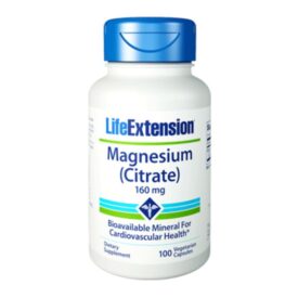 LifeExtension Magnesium Citrate 160 mg - 100 Vegetarian Capsules