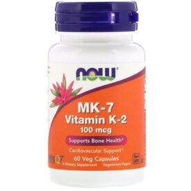 NOW Supplements MK-7 Vitamin K-2 100 mcg 60 Caps