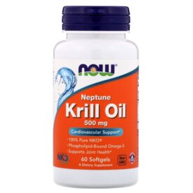 NOW Supplements Neptune Krill Oil 500 mg (60 Softgels)