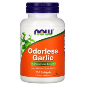 NOW Supplements Odorless Garlic (100 Softgels)