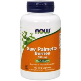 NOW Supplements Saw Palmetto Berries 550 mg (100 Veggie Capsules)