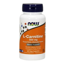 Now Supplements L-Carnitine 500 mg (60 Veggie Capsules)