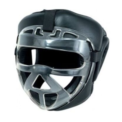 Black Leather Face Guard