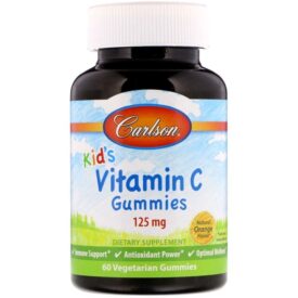 Carlson Labs Kid's Vitamin C Gummies 125mg 60 Veggie Gummies - Orange Flavour