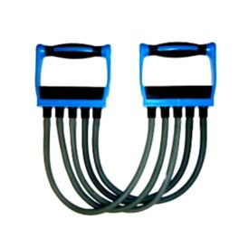 Ironman Chest Expander Deluxe-Stronger 5 Bands (Blue-Grey-Black)