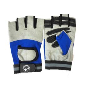 Ironman Weight Lifting Gloves-Grey-Blue-Black