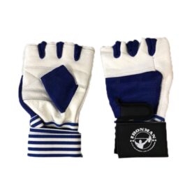 Ironman Weight Lifting Gloves White-Blue