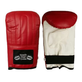 Red and White Boxing Bag Mitts