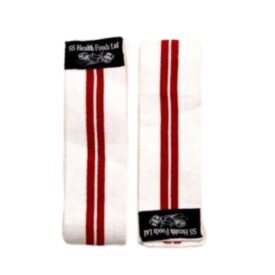 SS Weight Lifting Knee Wrap 200cm (White-Red)