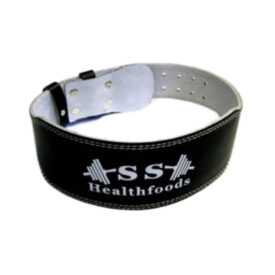 SS Weightlifting Belt 10cm Leather (Padded) Black/Grey