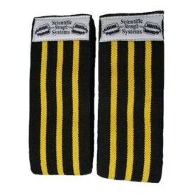 SSS Knee Wraps Heavy Duty Black-Yellow